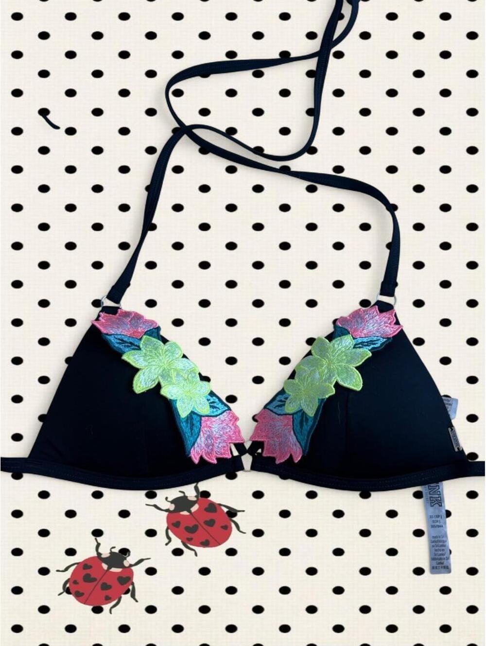 Victoria's Secret Women's Multi and Black Bikini-and-tankini-top